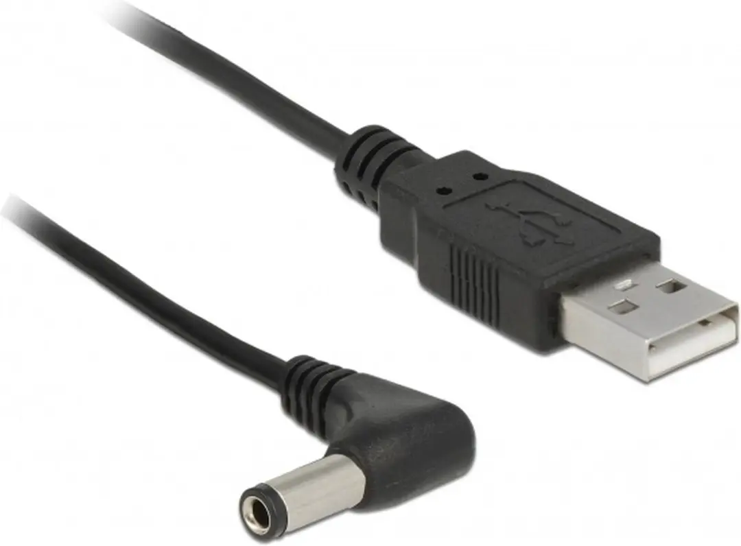 Delock USB-A naar DC 5,5x2,5mm Kabel