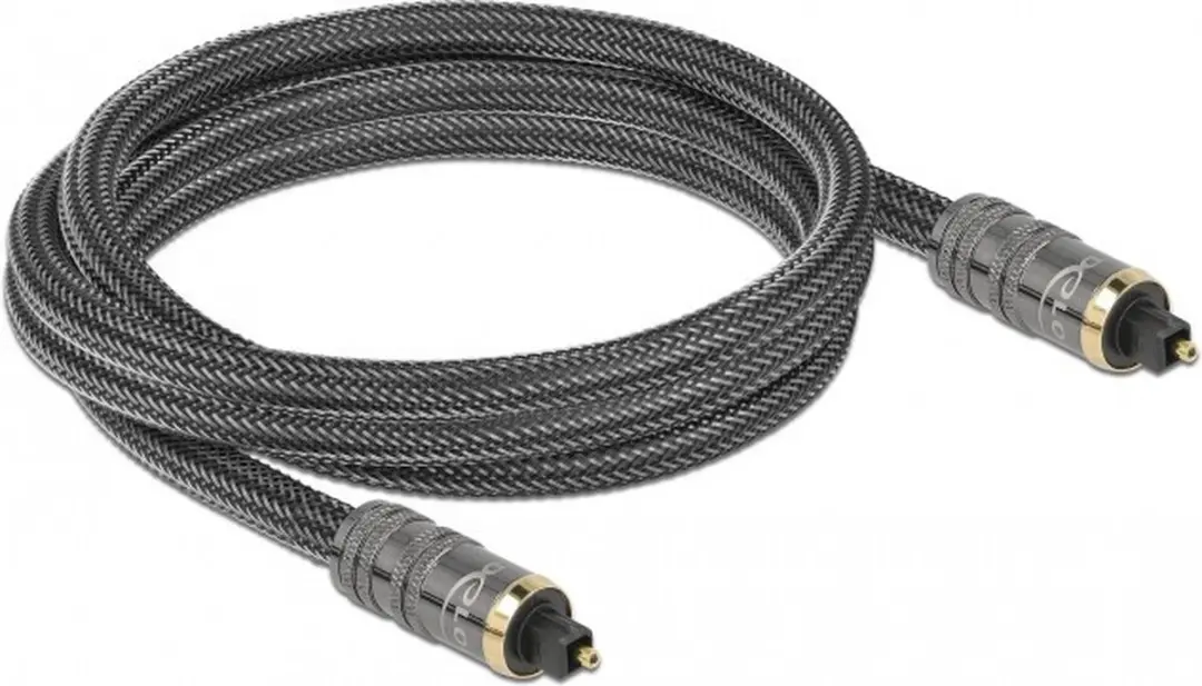 Delock TOSLINK Kabel Mannelijk - Mannelijk 2m - Antraciet