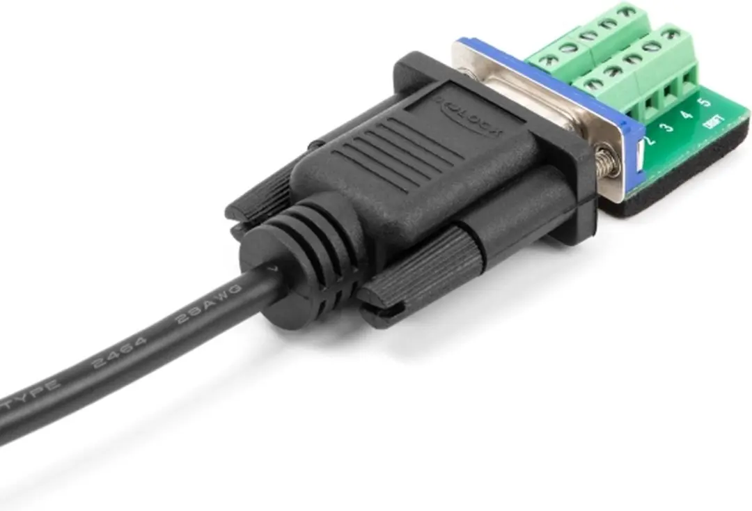 Delock RS-232 D-Sub9 Male Kabel 0,5m - Zwart