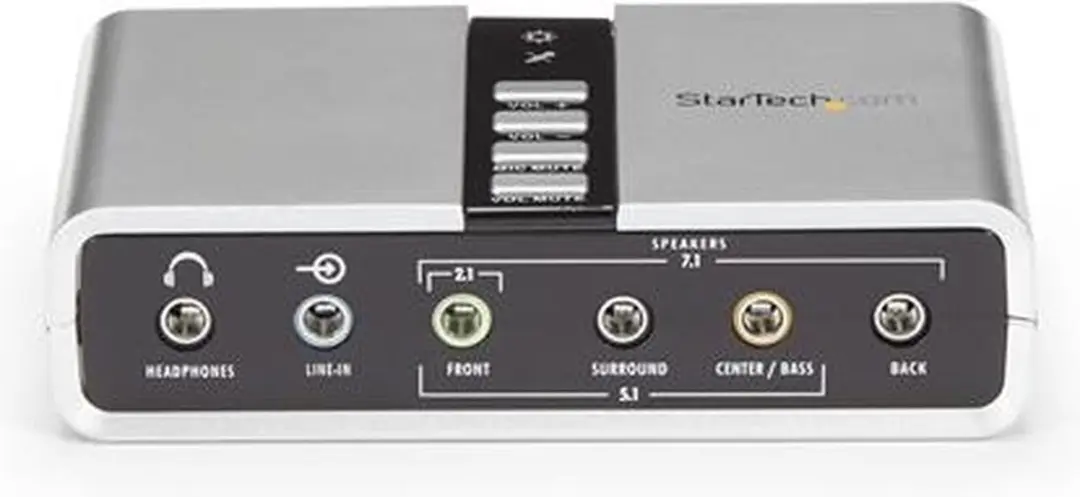 Startech ICUSBAUDIO7D Geluidskaart - Zwart-Grijs