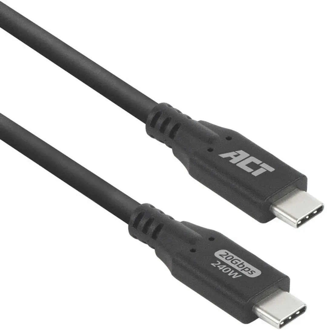 ACT AC7420 USB4 Kabel 20Gbps 240W - 0,5m - Zwart