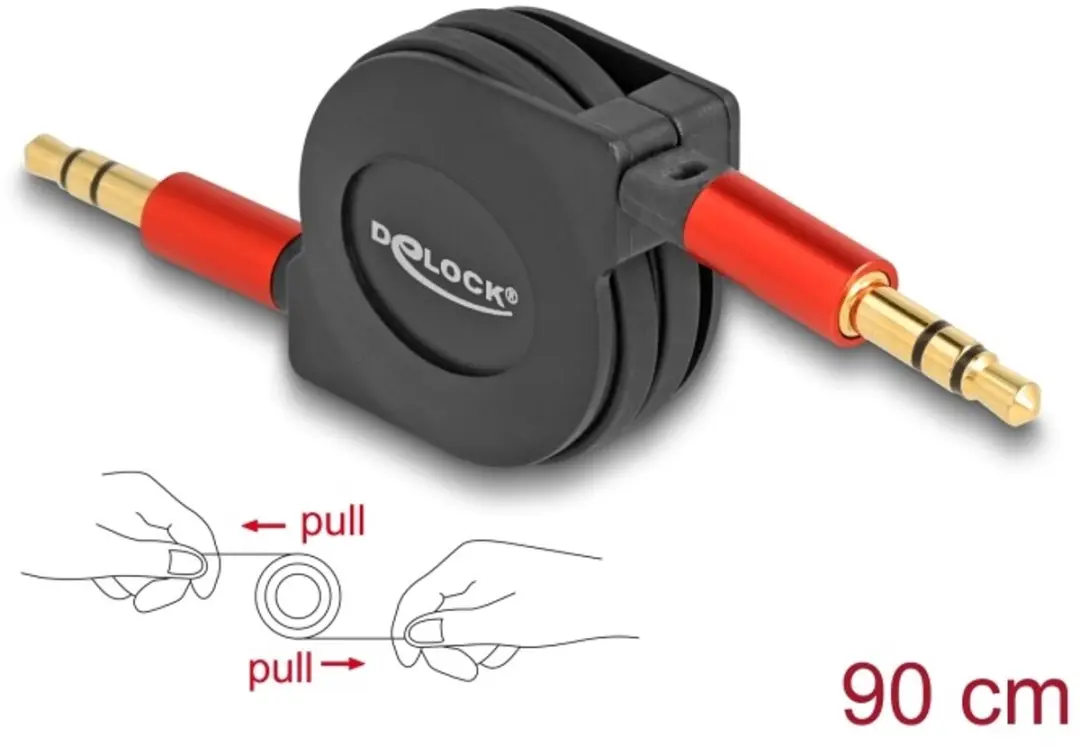 Delock Audio Retractable Kabel 3.5mm Jack M/M