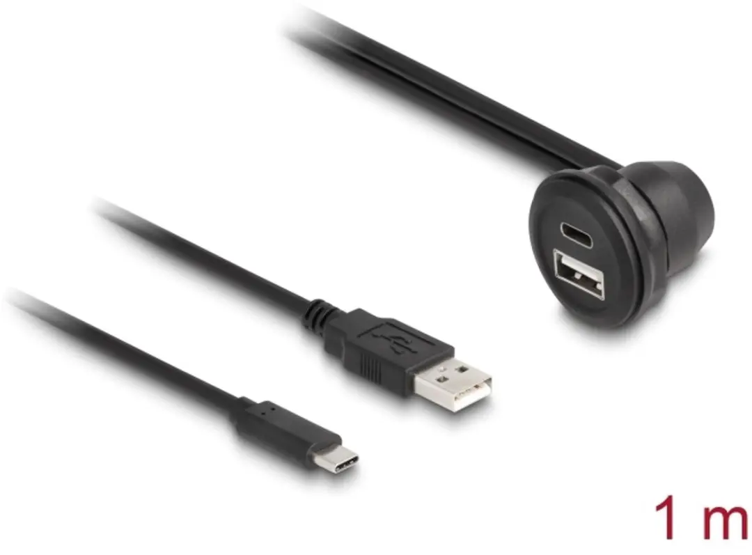 Delock USB 2.0 Kabel Type-A naar Type-C 90°
