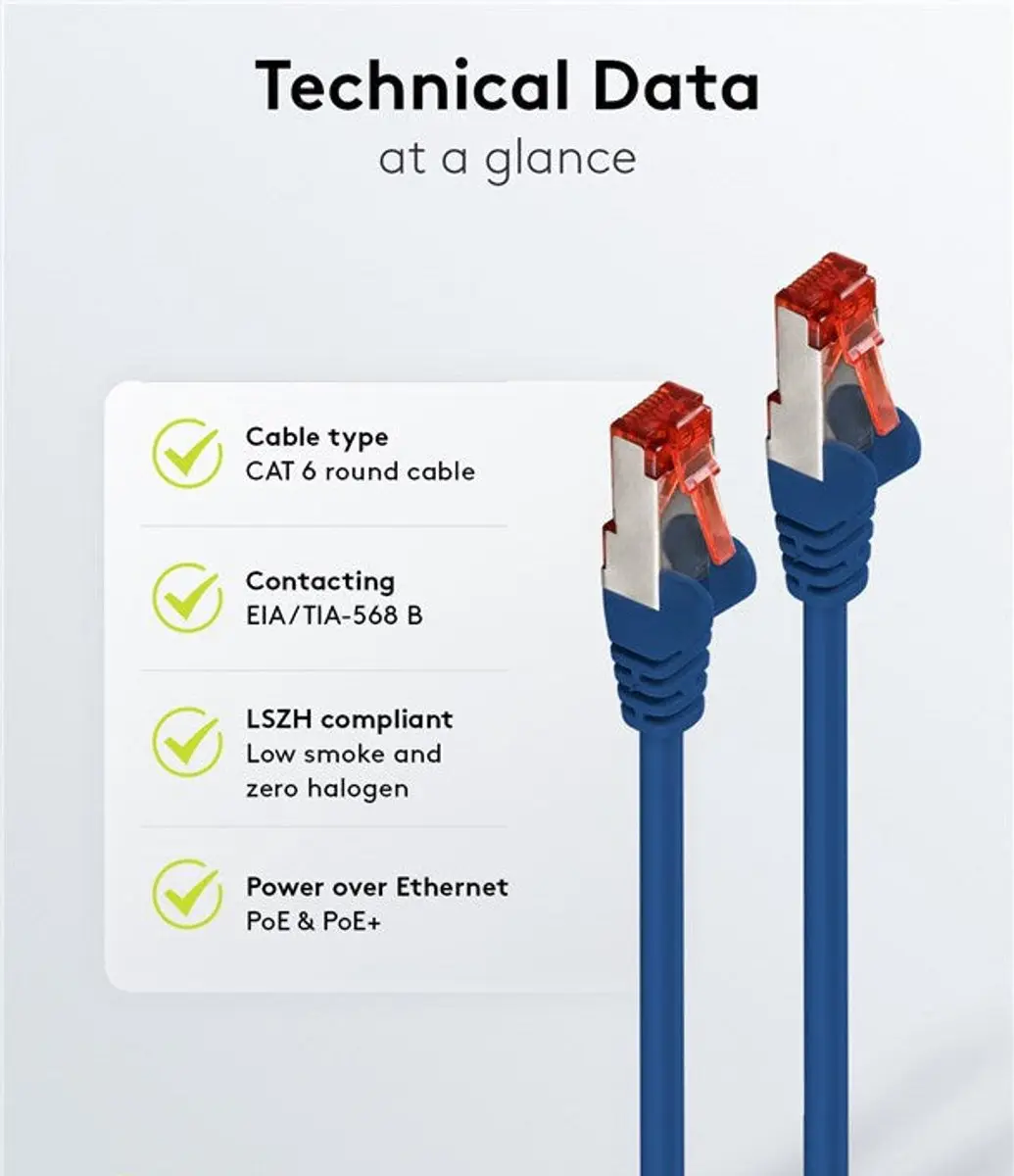 Goobay Wentronic 93211 Cat 6 UTP-kabel RJ45 0,25m - Blauw