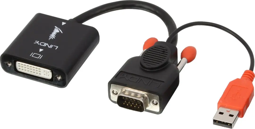 Lindy 38184 DVI-D naar VGA Adapter + USB