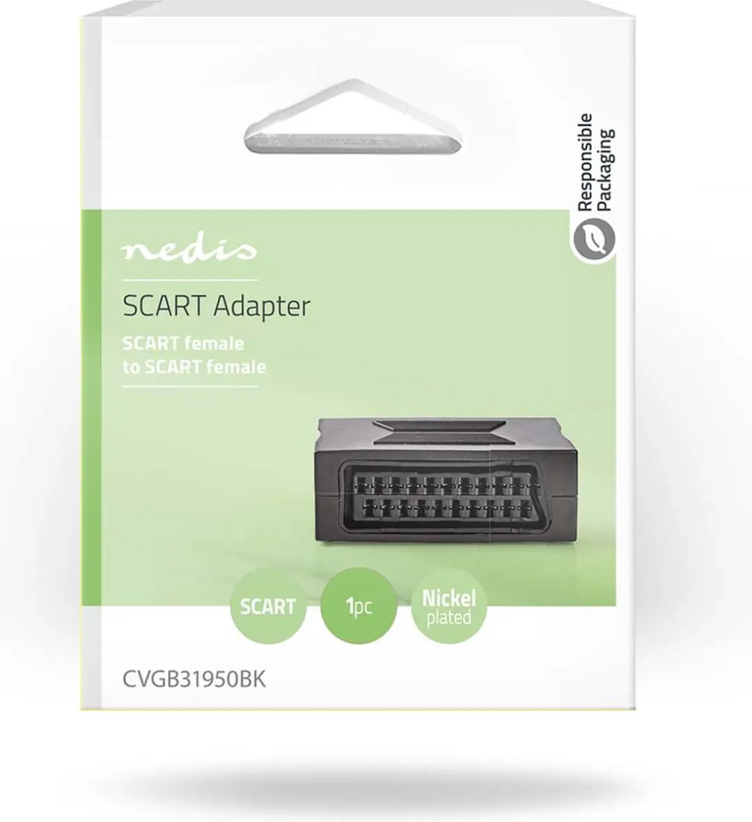 Nedis SCART-adapter CVGB31950BK - Zwart