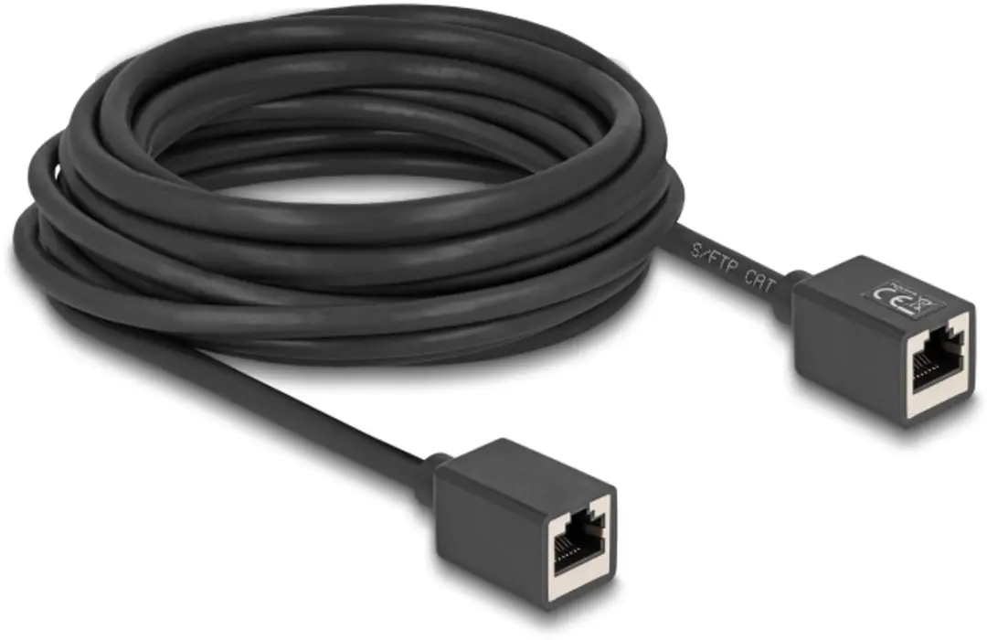 Delock RJ45 Coupler Cat.6A S/FTP 7,5m - Zwart