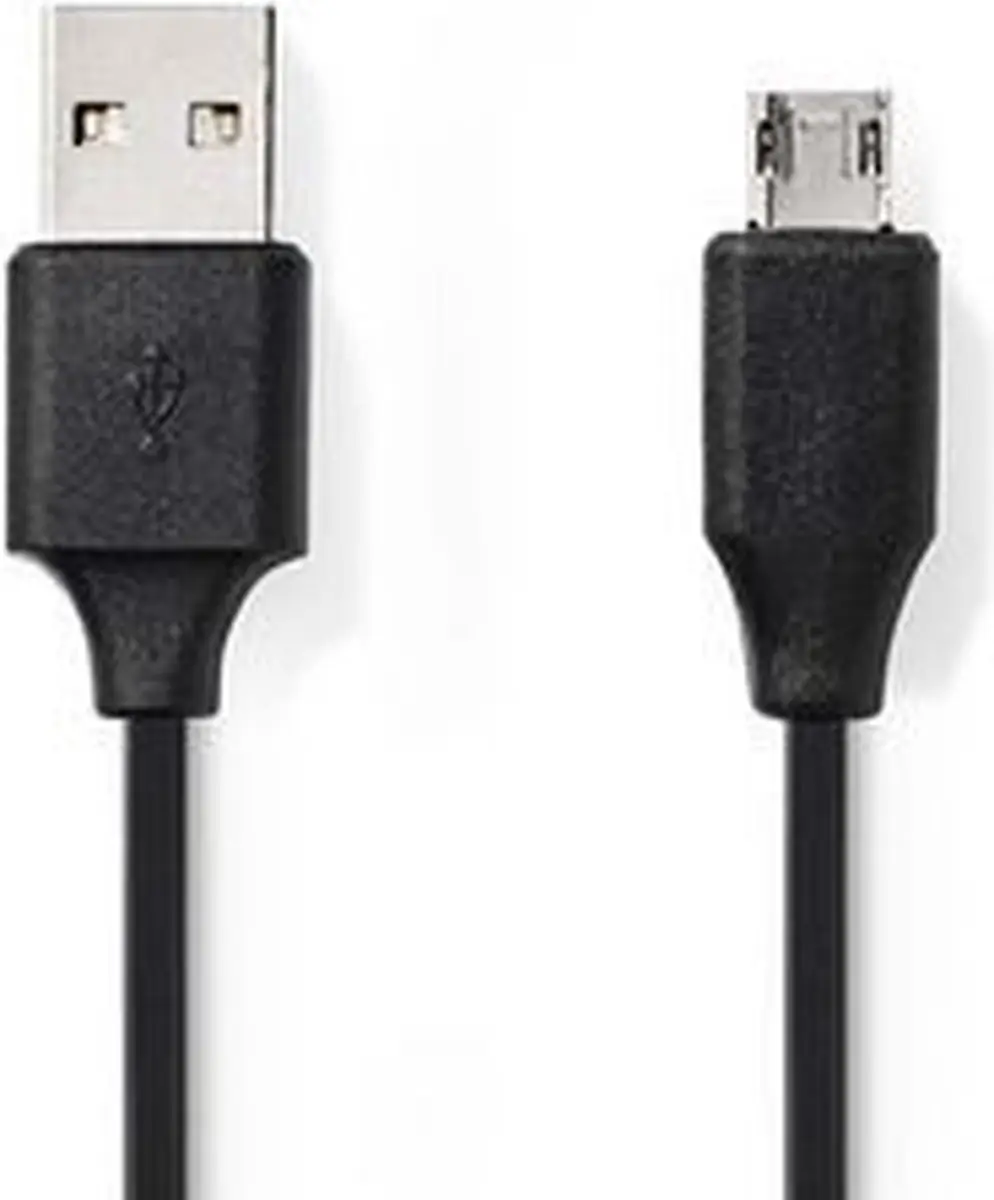 Nedis CCGB60510BK10 USB-kabel 1m - USB-A naar Micro-USB B - Zwart