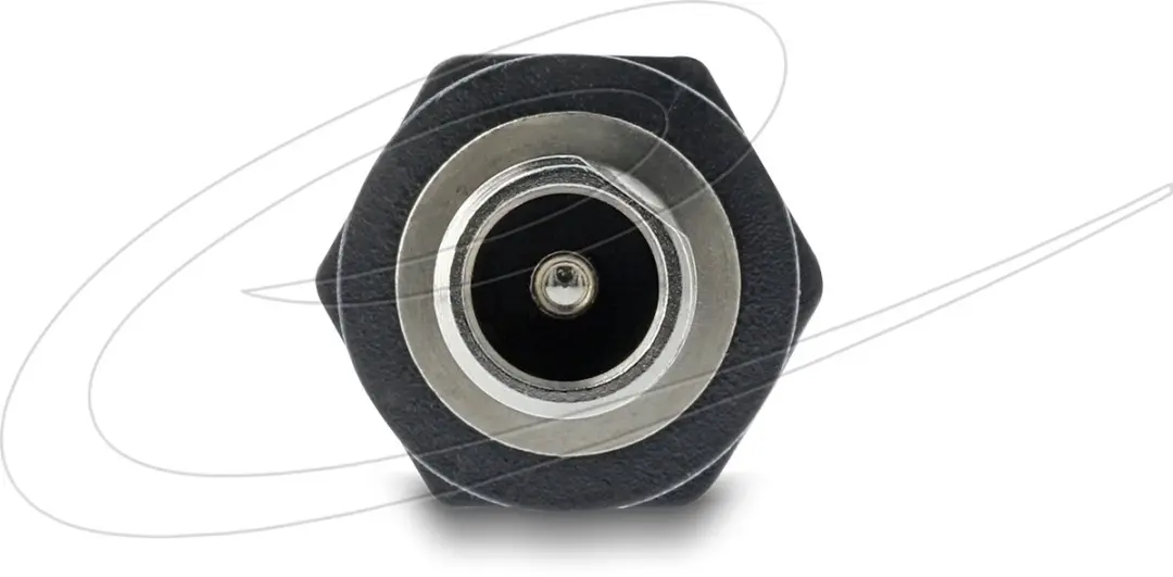 Delock DC Barrel Jack Adapter 5.5x2.1mm Vrouw-Vrouw - 90° Hoek - Zwart