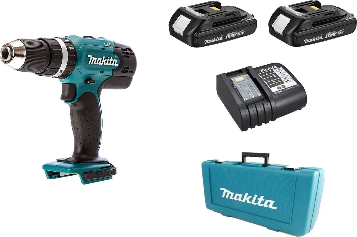 Makita DHP453SYE Klopboormachine - 2x 1500mAh Accu - afbeelding 4 van 5