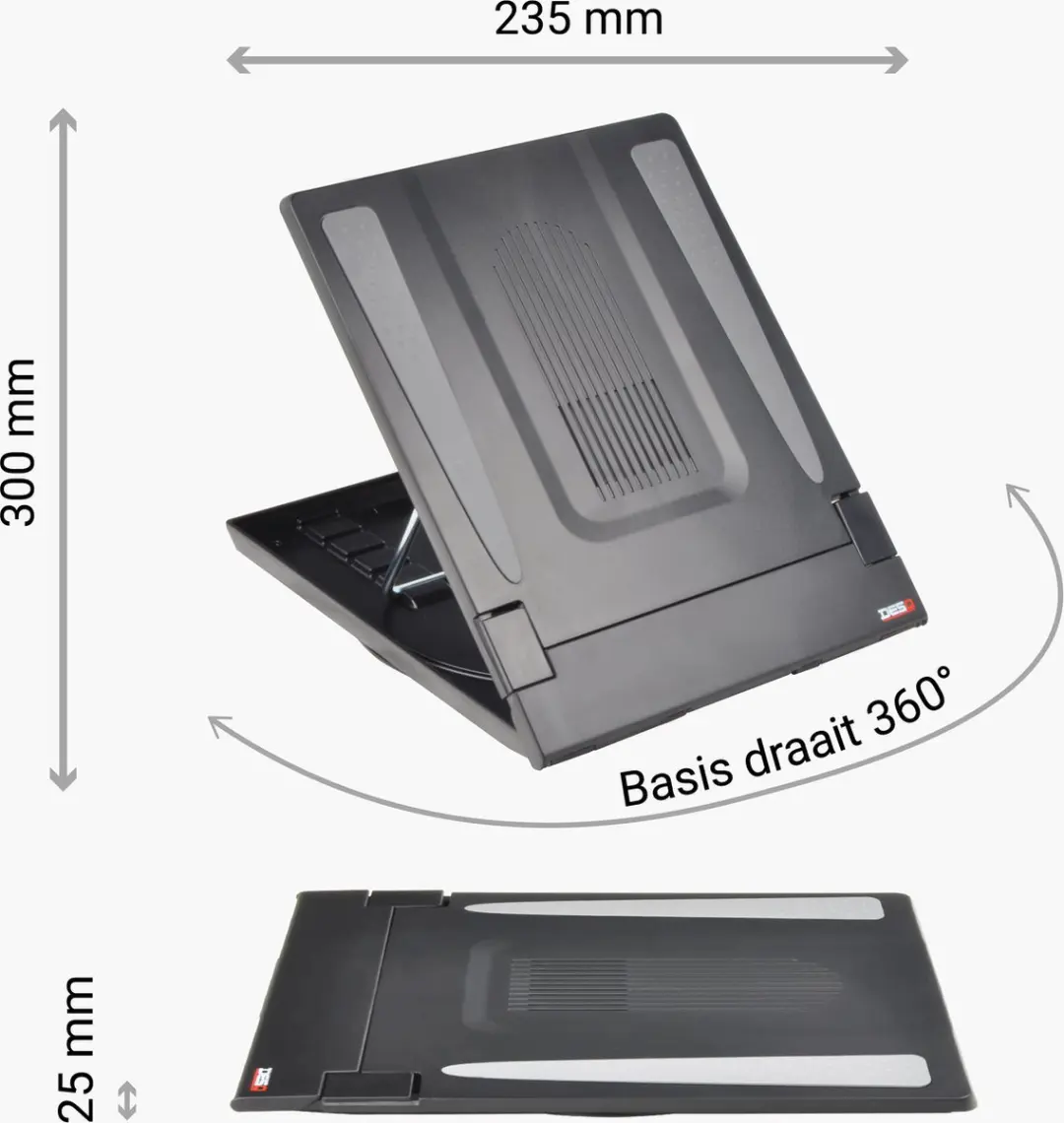 Desq Laptopstandaard Heavy Duty 8717249813187 - 10-17 Inch - Zwart