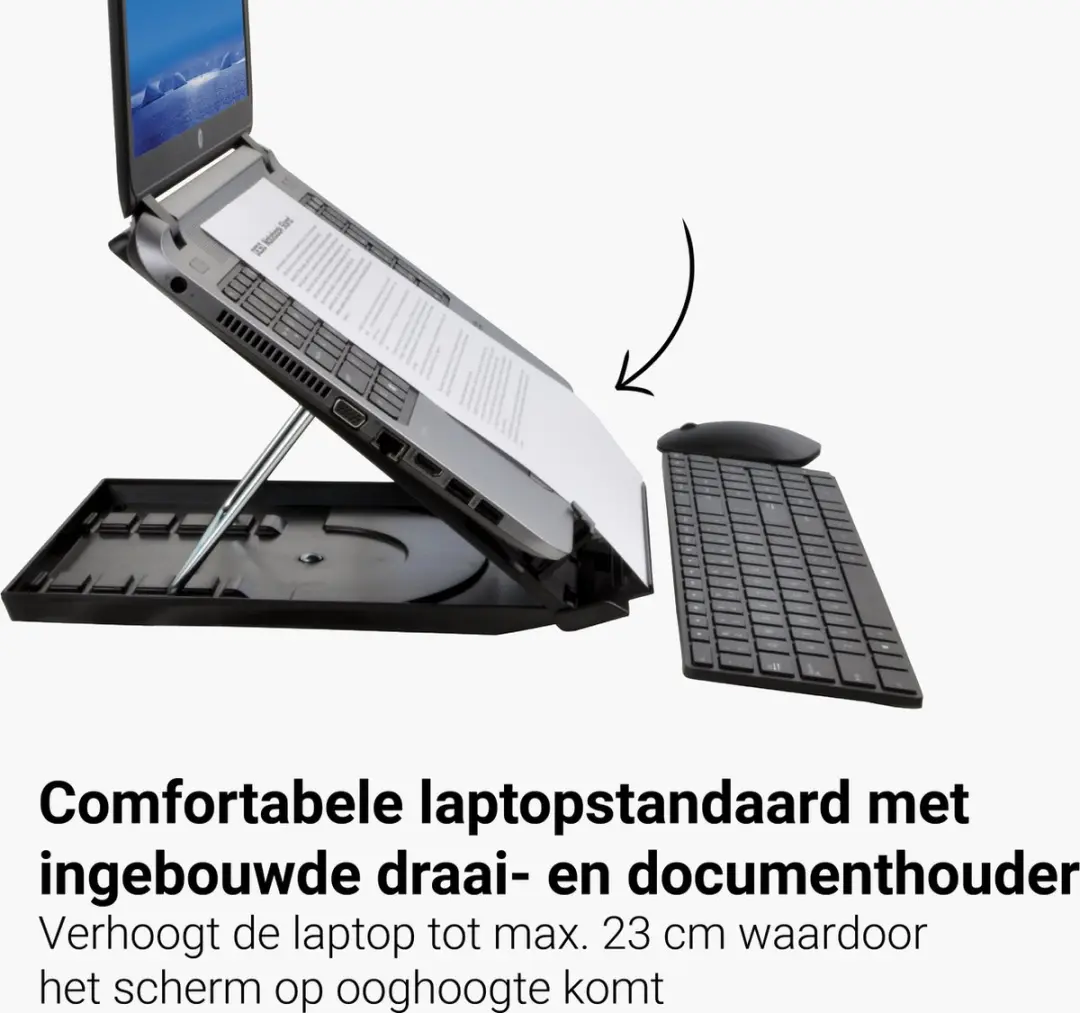 Desq Laptopstandaard Heavy Duty 8717249813187 - 10-17 Inch - Zwart