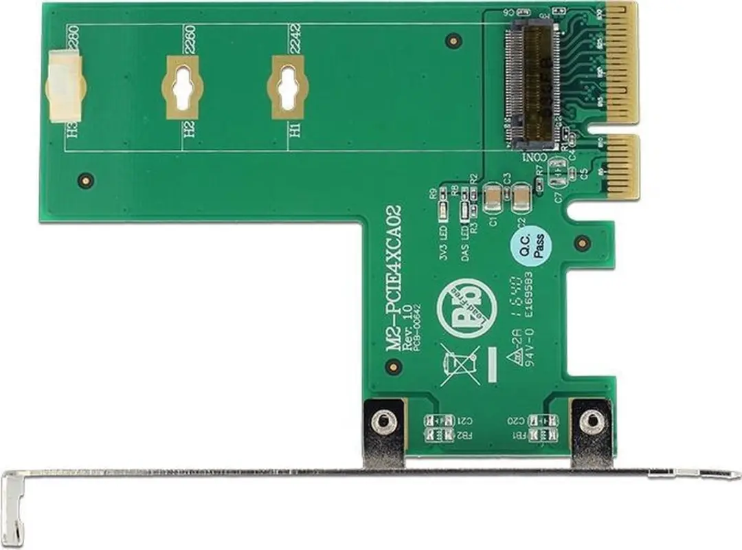 Delock PCIe x4 Kaart 1x M.2 NVMe Key M - Groen/Wit