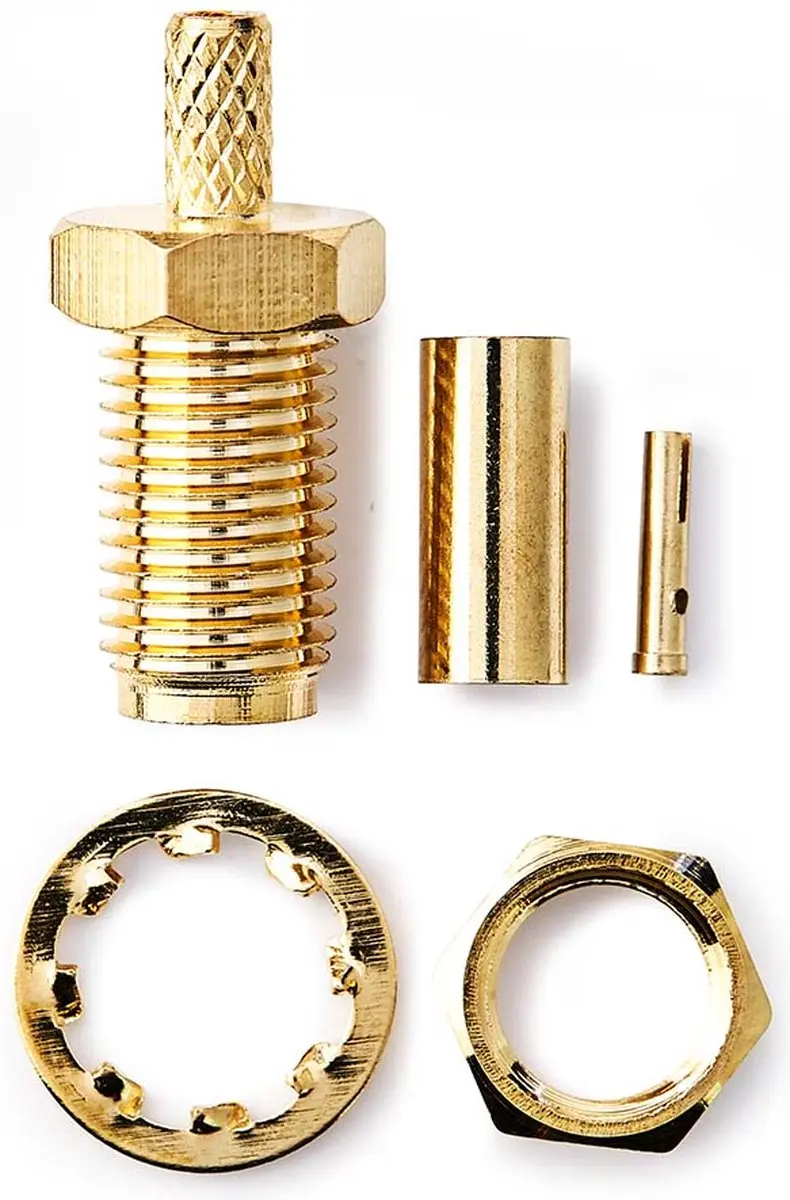 Nedis SMA-Connector Recht Female Verguld 50 Ohm - 2 Stuks