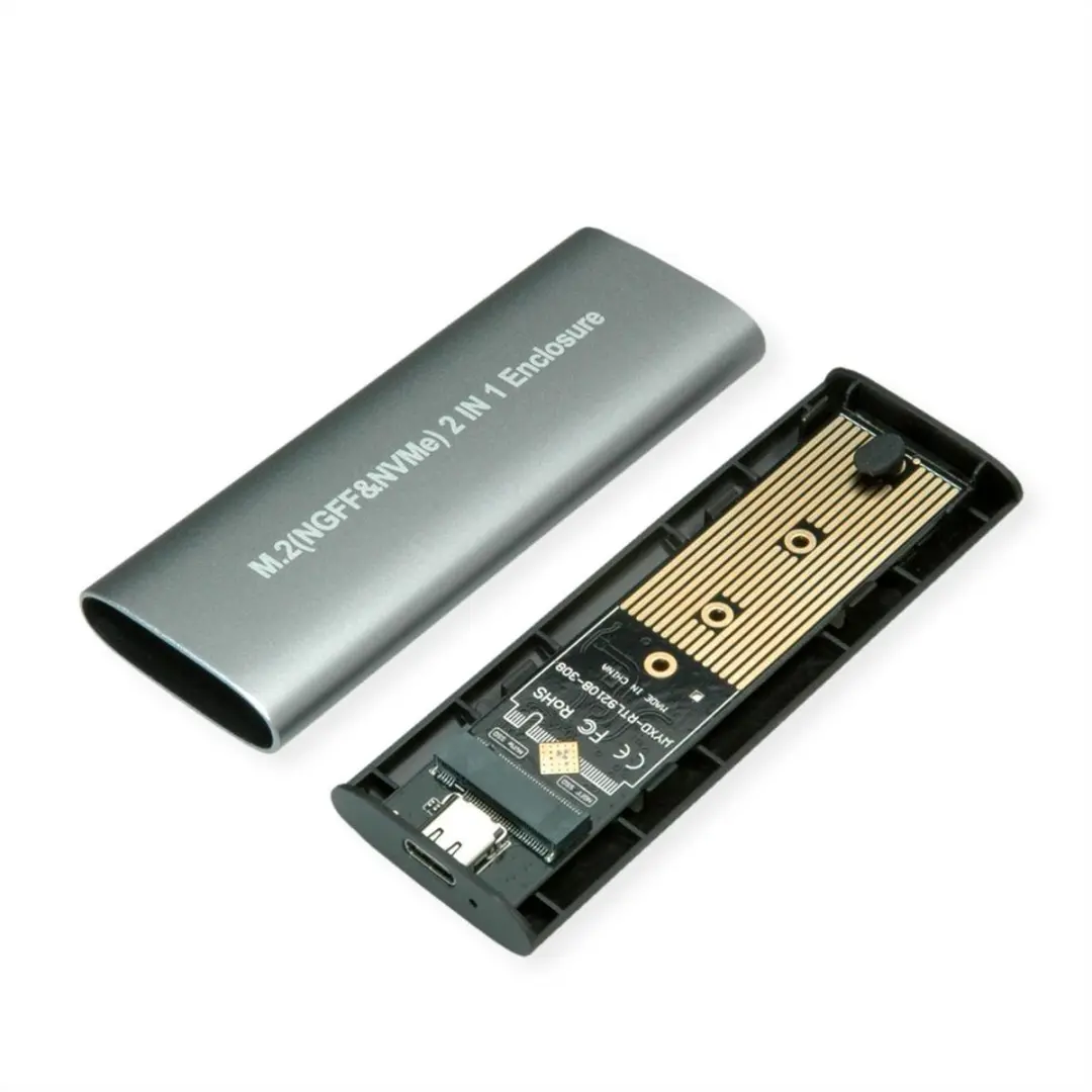 Value Externe SSD Behuizing M.2 NVMe USB 3.2 Gen 2 - Zilver