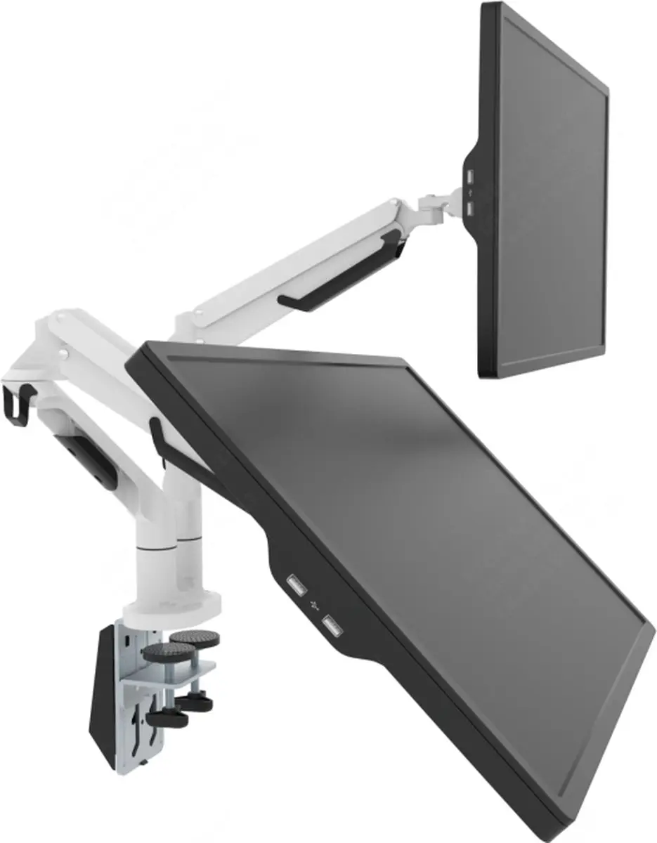 Desq 1723.01 Dubbele Monitorarm - Wit