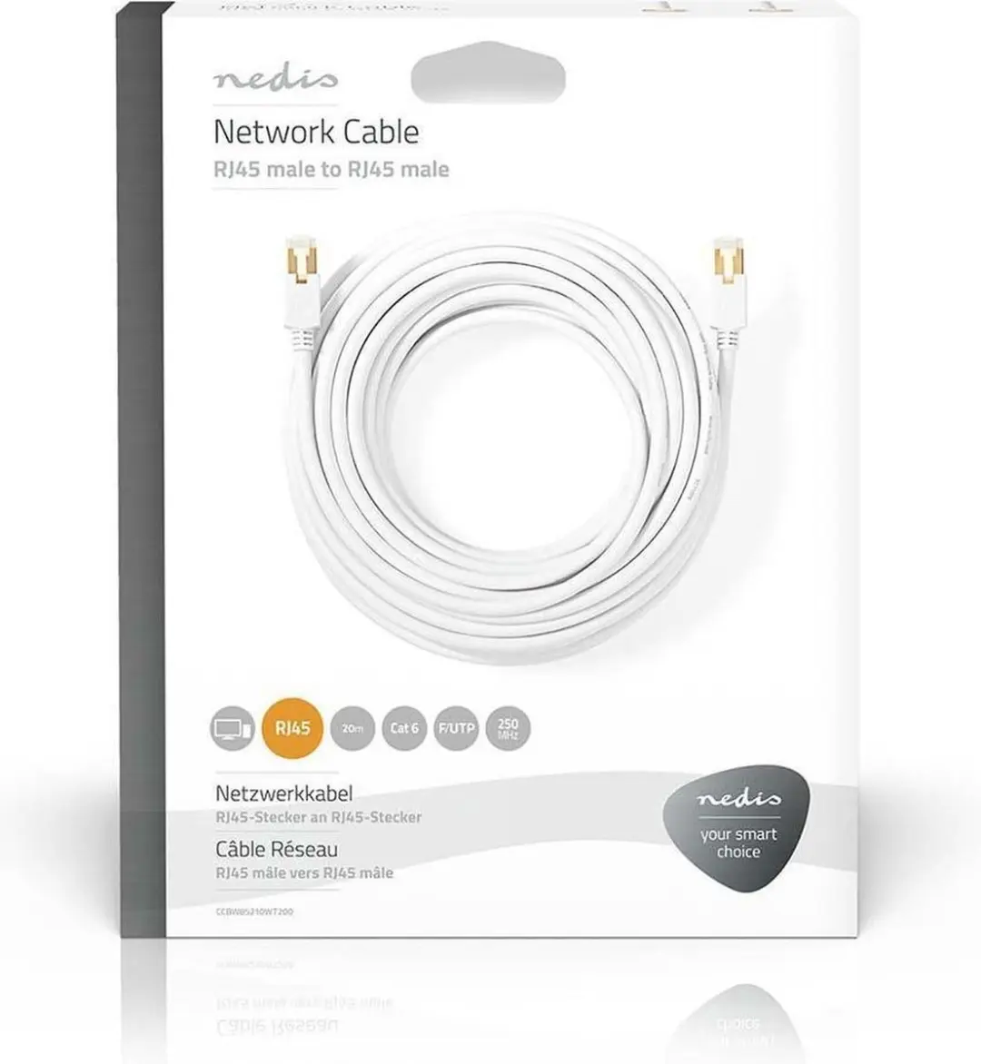 Nedis CAT6 Netwerkkabel CCBW85210WT200 20m - Wit