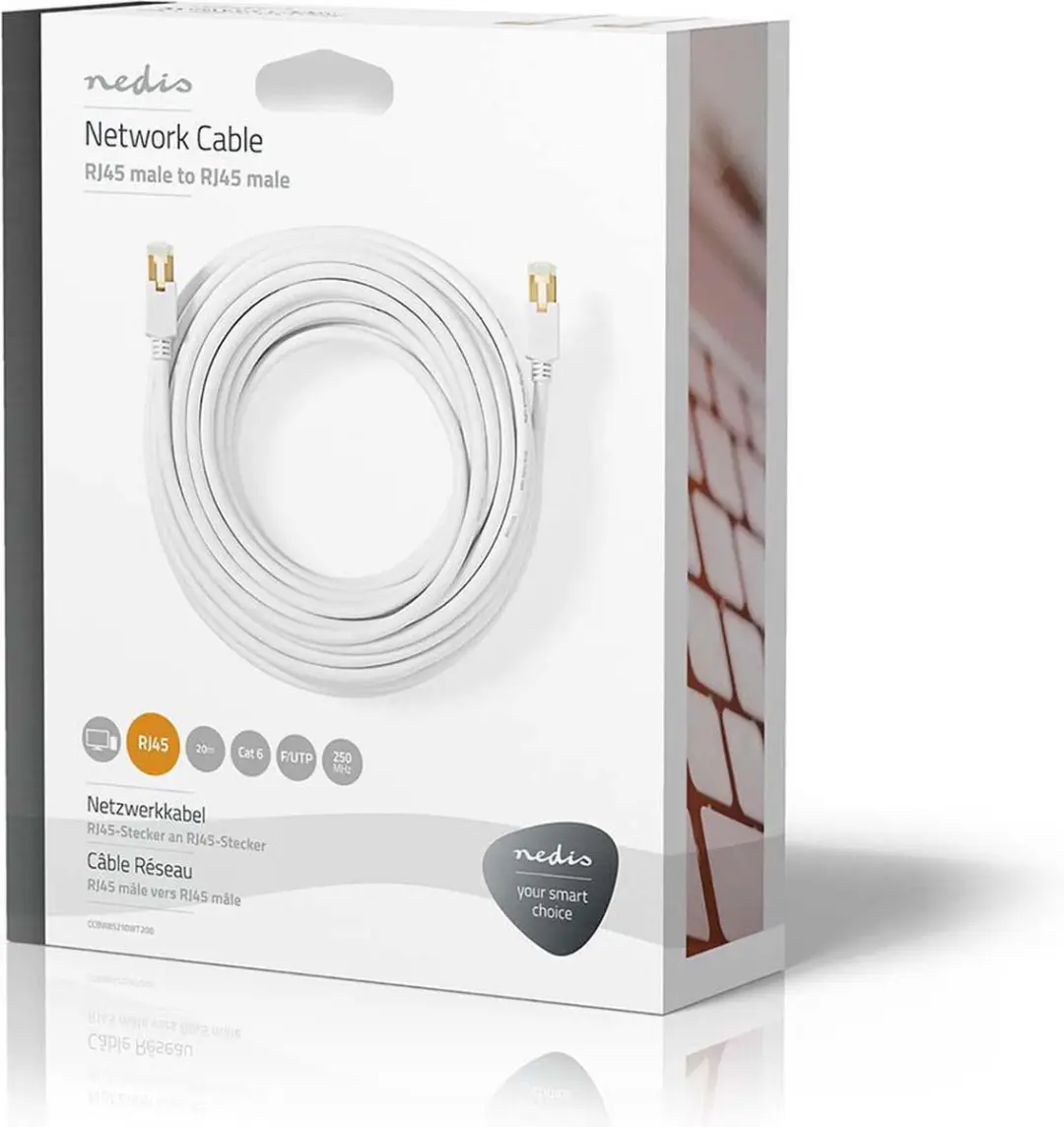 Nedis CAT6 Netwerkkabel CCBW85210WT200 20m - Wit