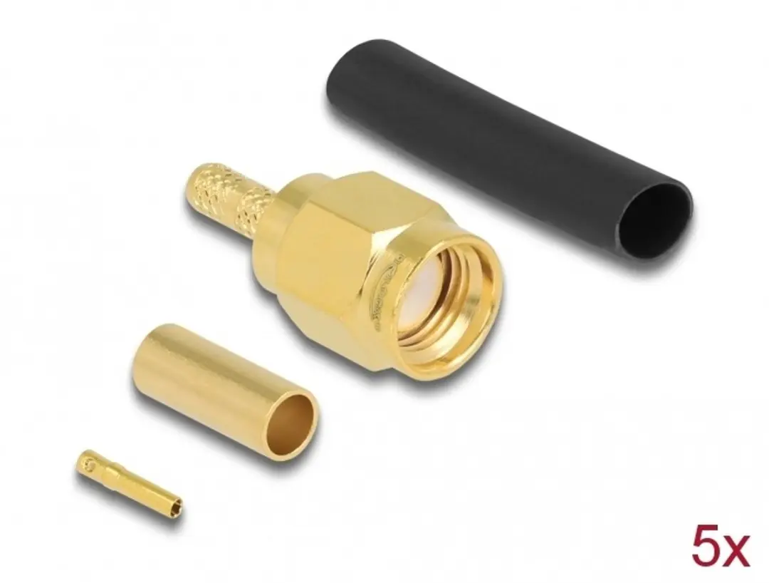 Delock RP-SMA Stekker voor RG-174/RG-316