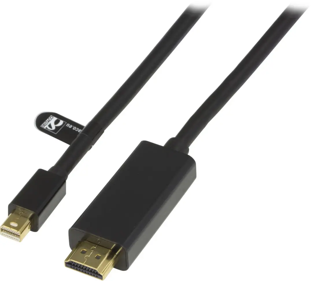 Deltaco DP-HDMI204 Mini DisplayPort naar HDMI Kabel 2m