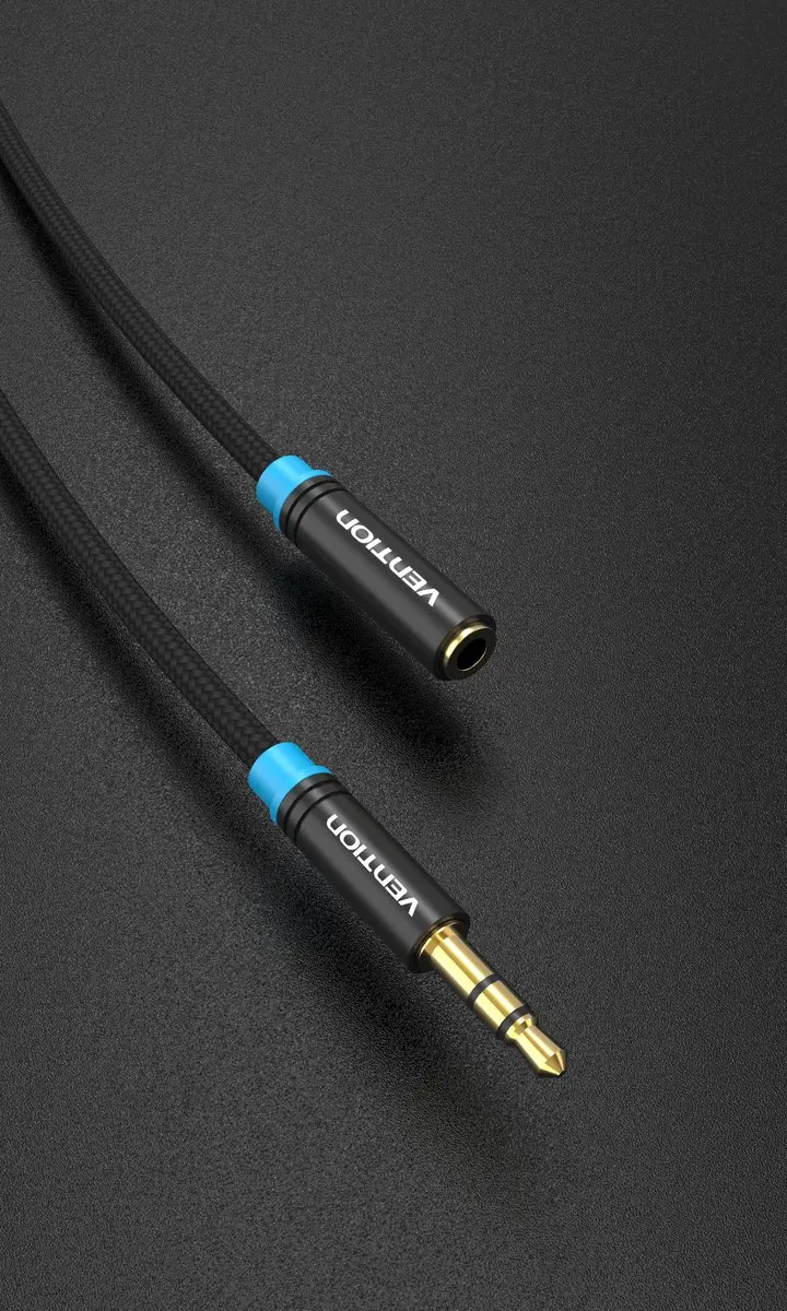Vention Audiokabel 3,5mm Man-Vrouw 1,5m - Transparent