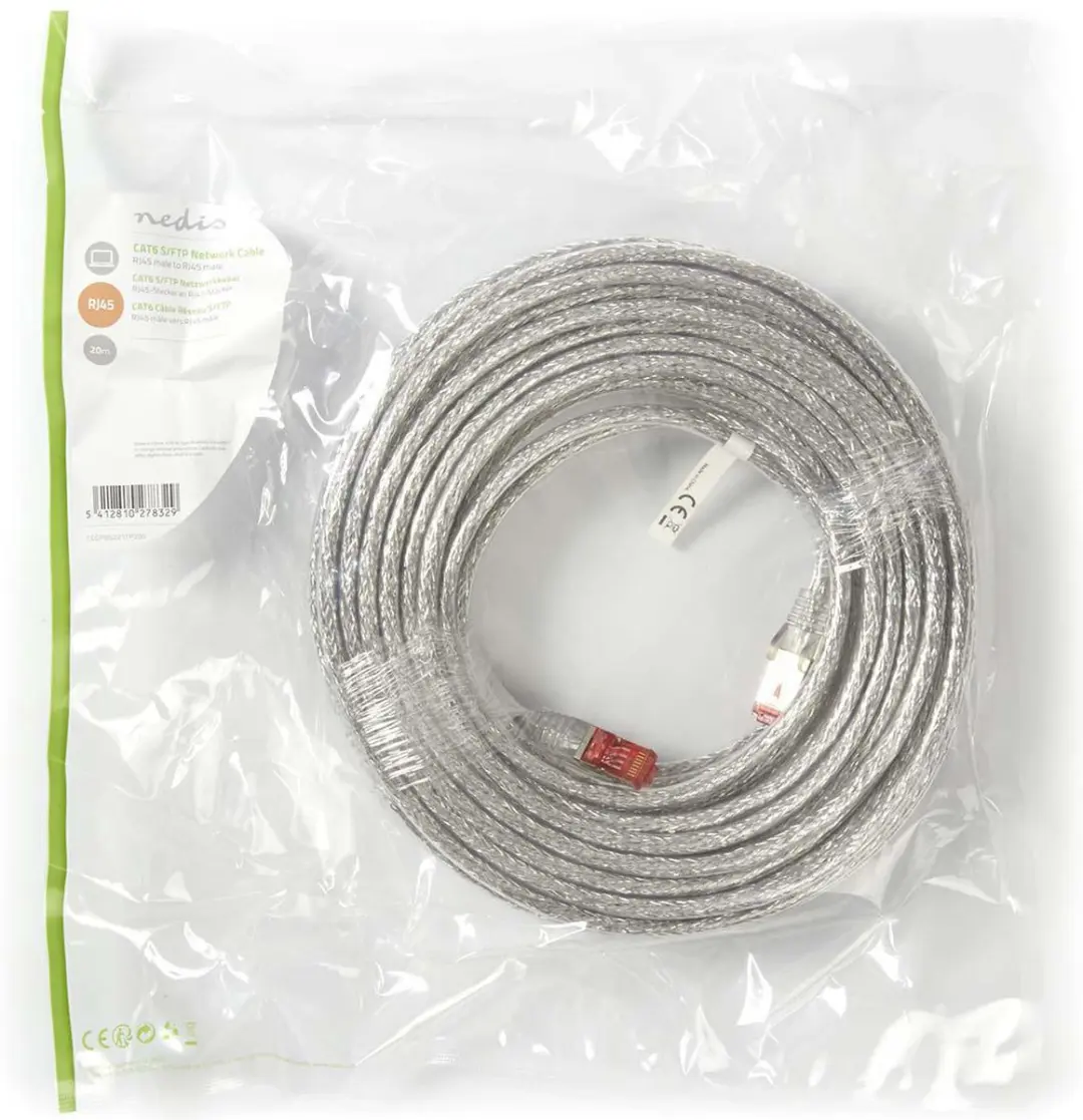 Nedis CAT6 Netwerkkabel CCGP85221TP200 - 20m - S/FTP - Transparant