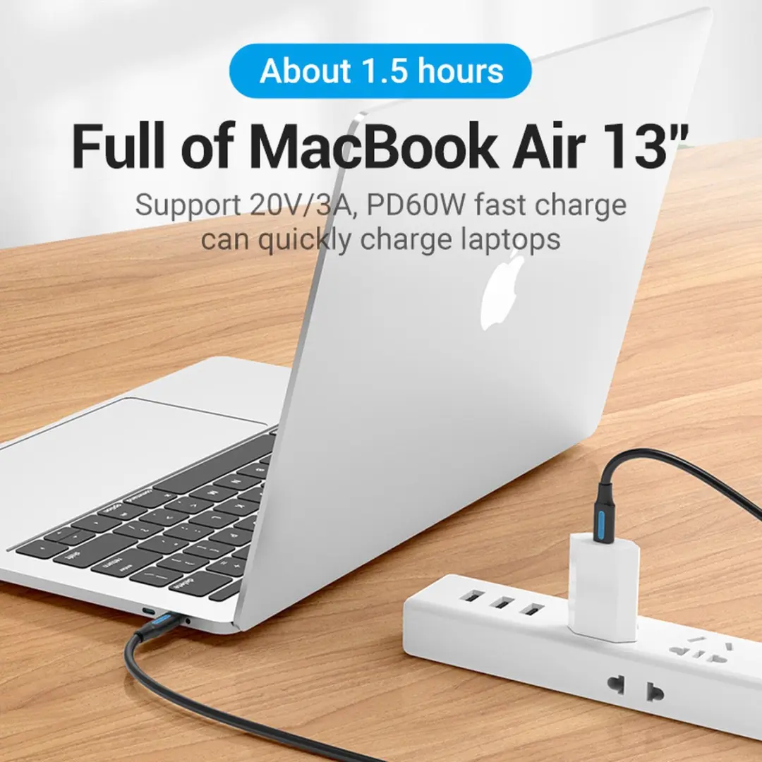 Vention COSBH USB 2.0 Kabel USB-C 2m - Zwart