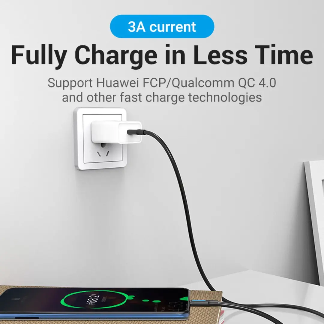 Vention COSBH USB 2.0 Kabel USB-C 2m - Zwart