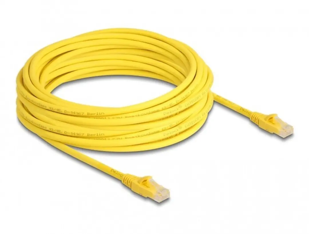 Delock RJ45 Cat.6A Kabel 10m - Geel