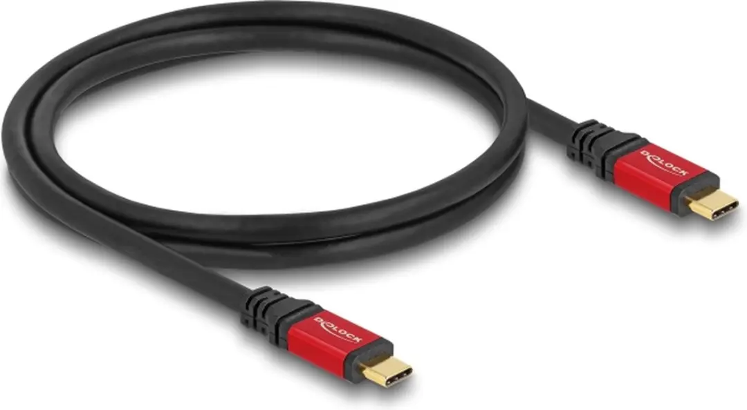 Delock USB-C Kabel 20 Gbps 100W PD 3.0 - 0.8m Rood