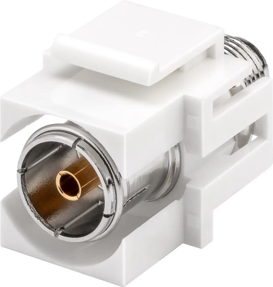 Goobay Keystone Module F Coax IEC Verzonken - Wit