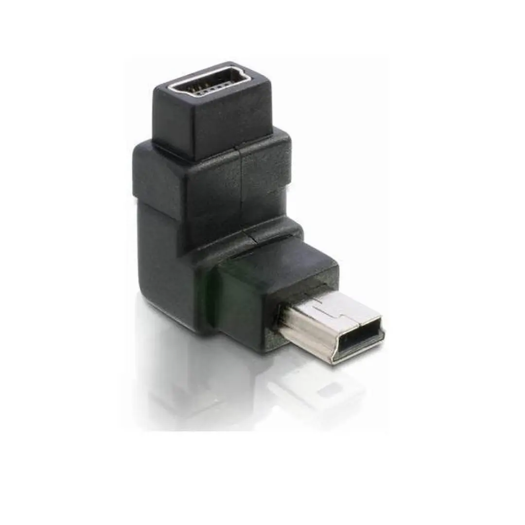 Delock USB Mini B Haakse Adapter - Zwart