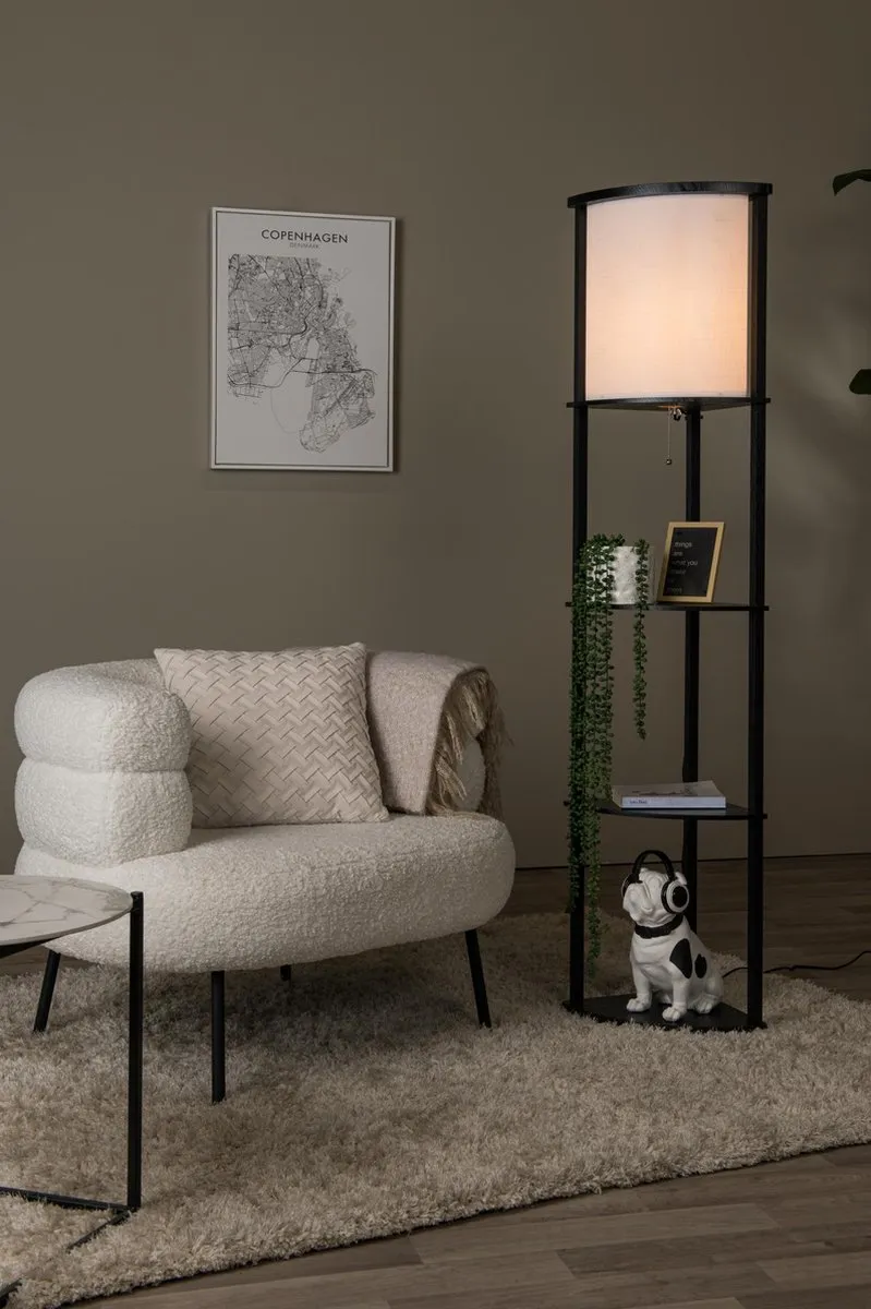 Lucide MENNO Vloerlamp E27 - Zwart