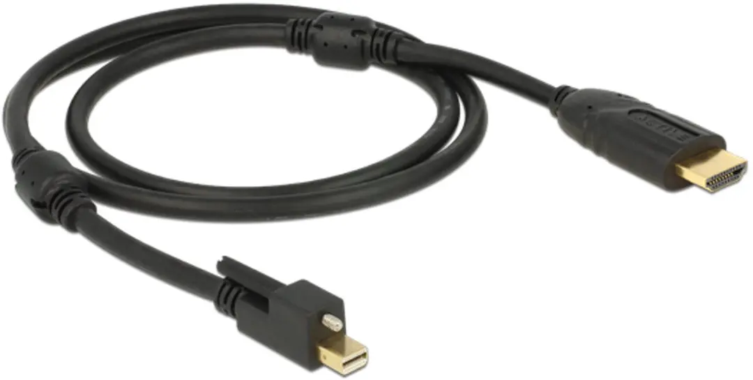 Delock Mini DisplayPort 1.2 naar HDMI 1.4 Kabel 4K 30Hz - 2m - Zwart