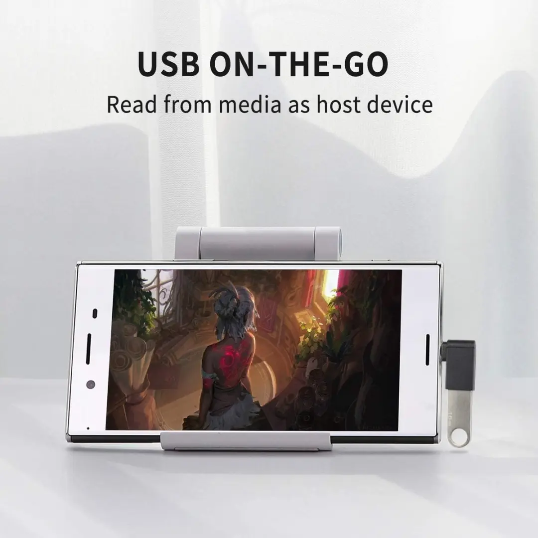 NÖRDIC OTG-C17 USB-C naar USB-A Haakse Adapter - 5Gbps - M/V - Zwart