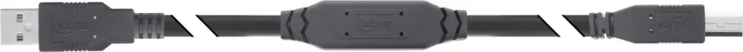 InLine USB-A naar USB-B Kabel 10m - Zwart