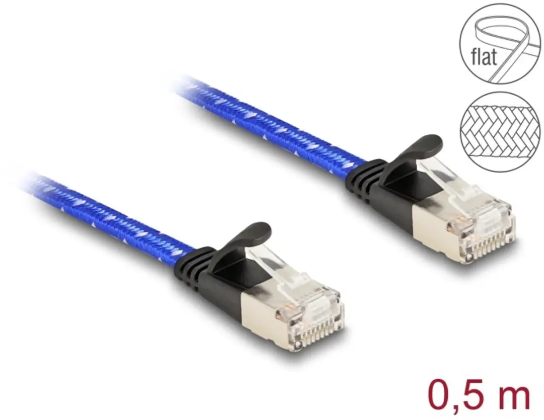 Delock Cat.6A U/FTP RJ45 Kabel 0,5m