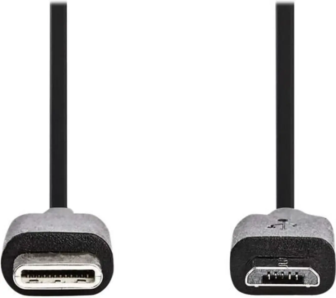 Nedis USB-C naar Micro-USB Kabel 18W 1m - Zwart