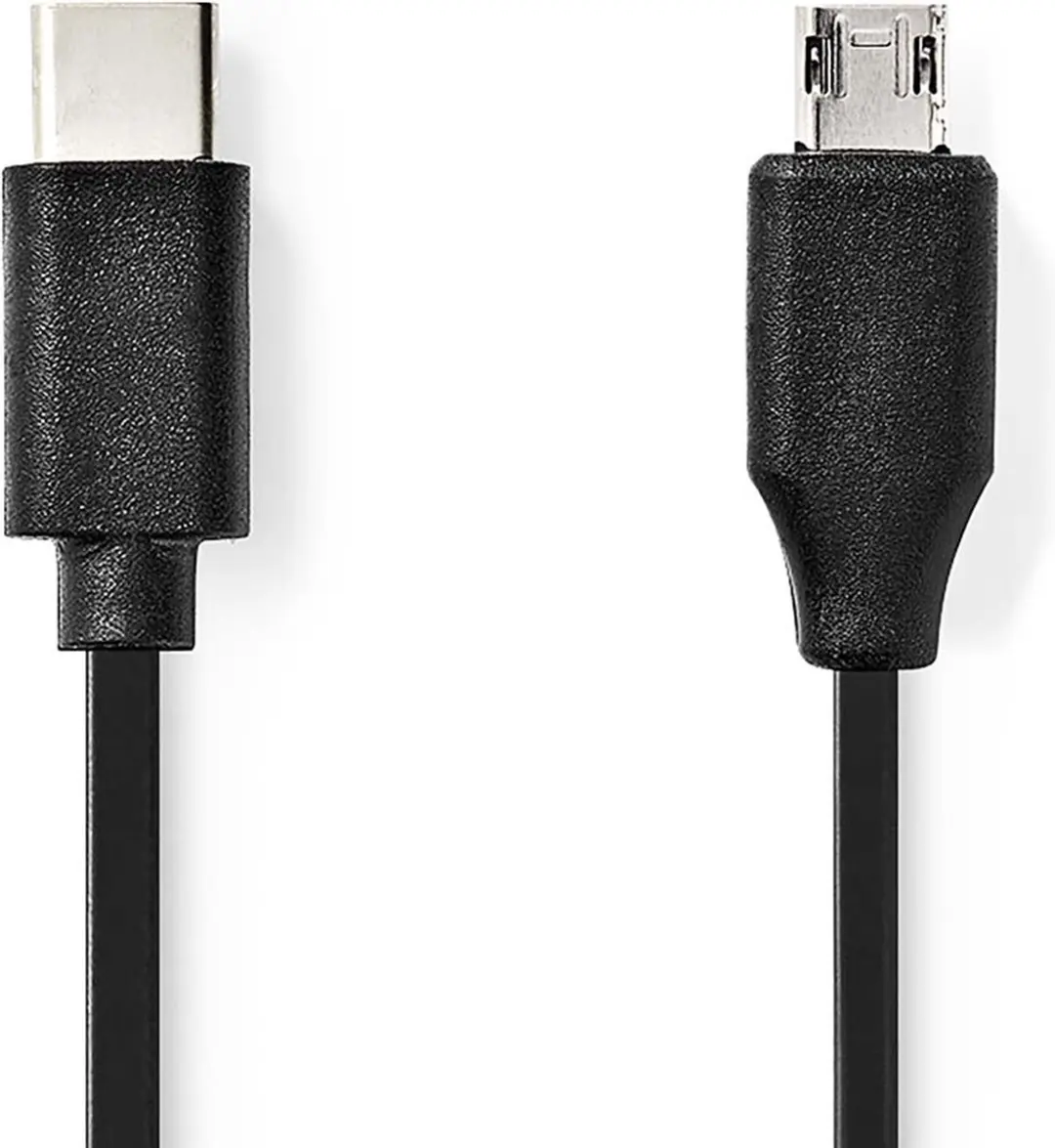 Nedis USB-C naar Micro-USB Kabel 18W 1m - Zwart