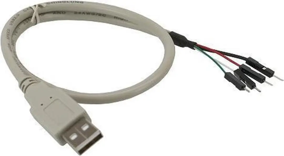 InLine USB 2.0 Adapterkabel Female A naar Paalconnector 0,40m - Grijs