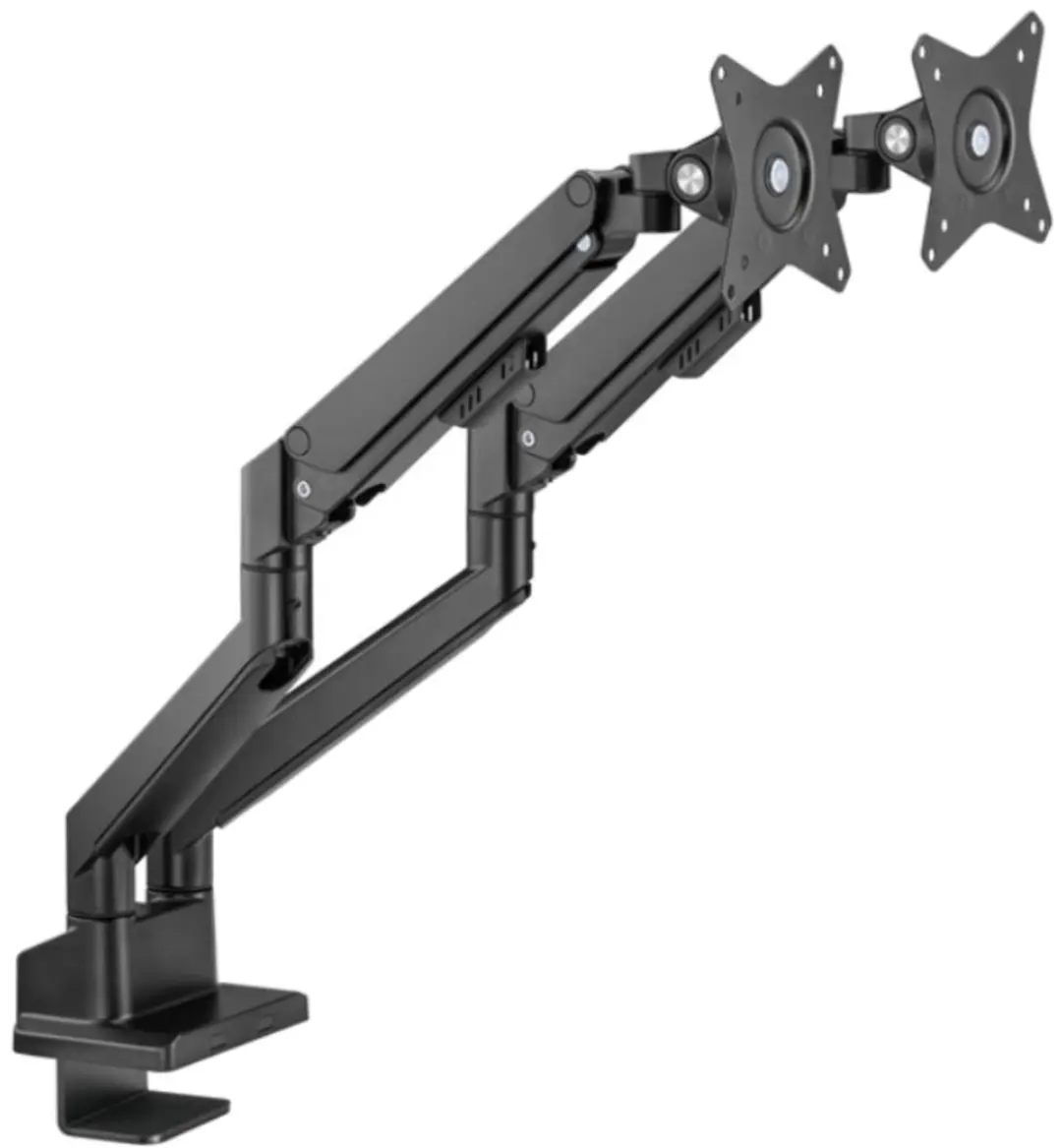 Goobay Pro Bureaubeugel 2 Monitoren 32" - Zwart