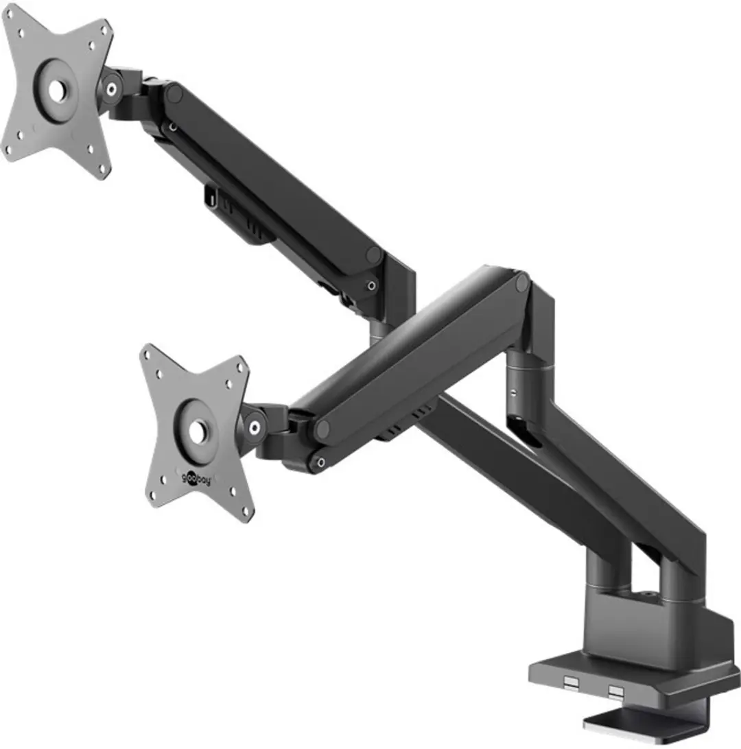 Goobay Pro Bureaubeugel 2 Monitoren 32" - Zwart