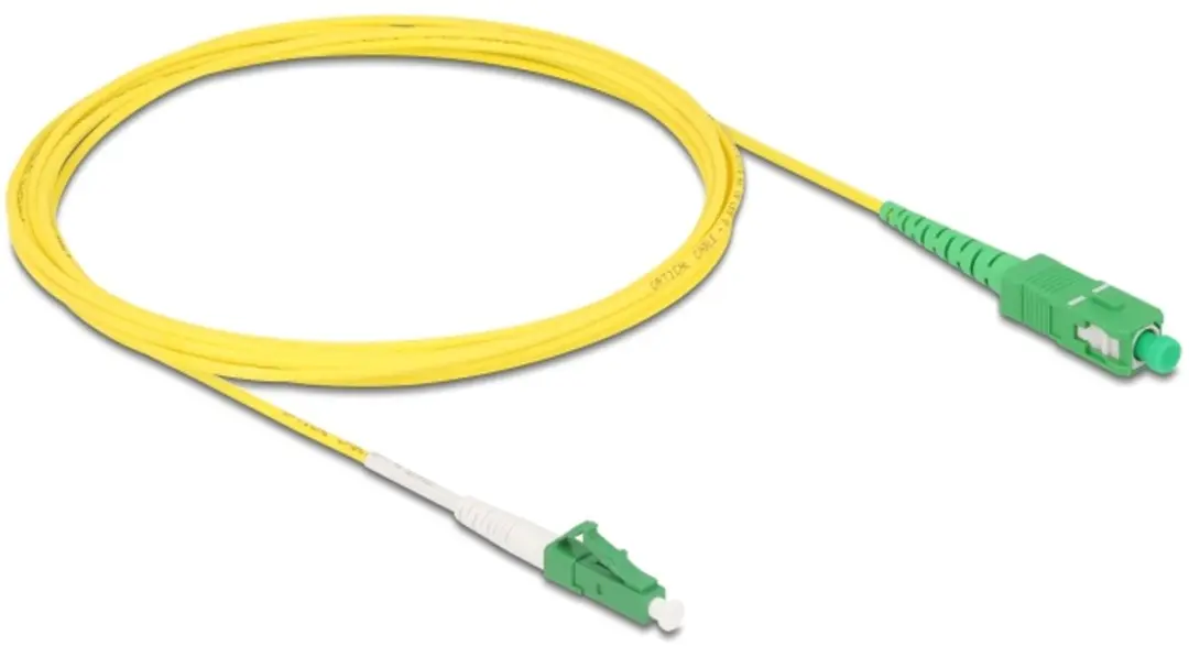 Delock LC-APC naar SC-APC Glasvezelkabel 3m - Geel