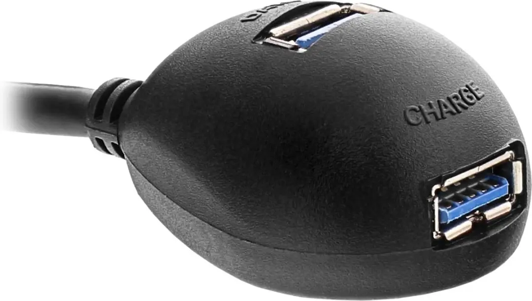 InLine USB naar 2x USB Docking Kabel 3m - USB3.0 - 0,9A - Zwart