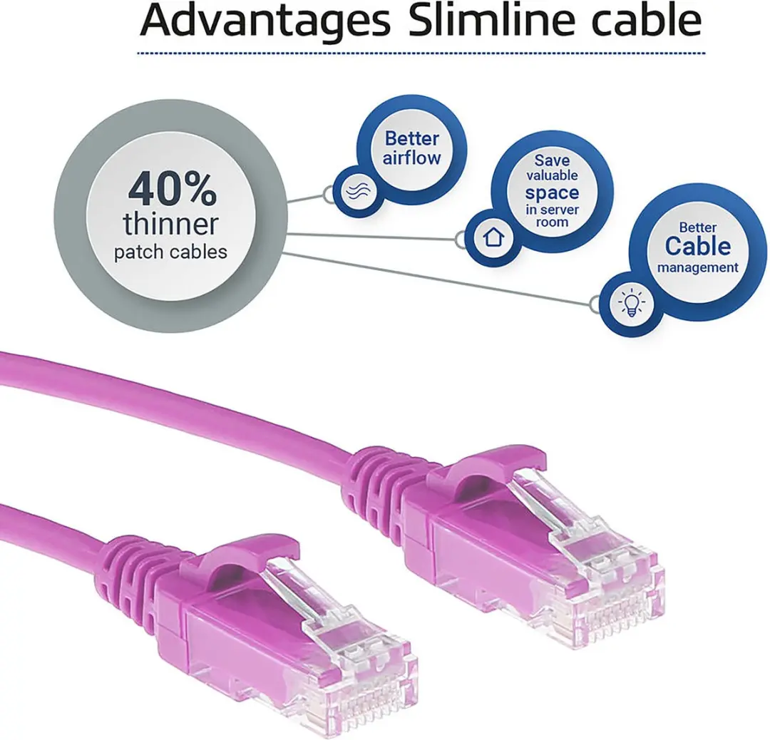 ACT Roze CAT6 Patchkabel 0,5m - DC9400