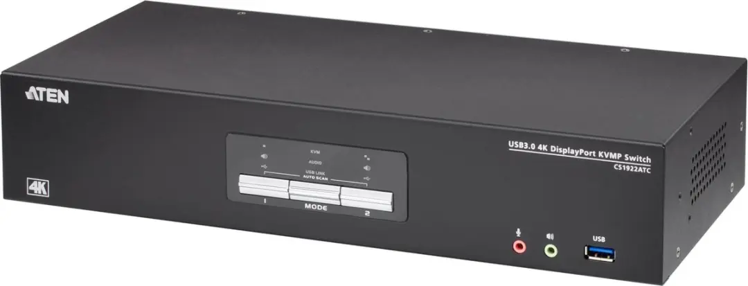 ATEN CS1922ATC KVM-switch 2x USB 3.0 4K DisplayPort
