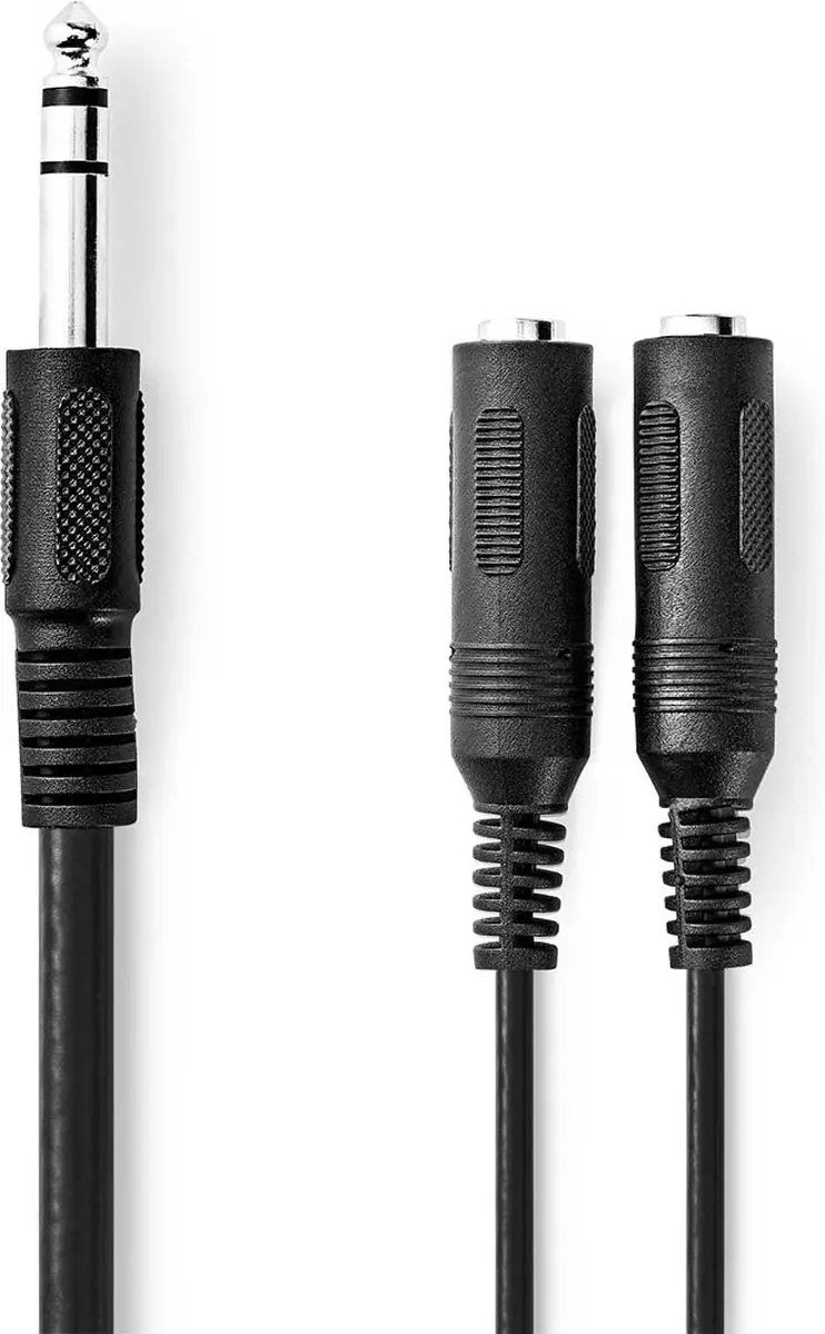 Nedis Stereo-Audiokabel CAGB23110BK02 - 0,20m - Zwart