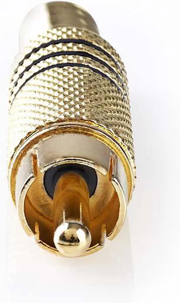 Nedis RCA-Connector Recht Male Verguld - 25 Stuks