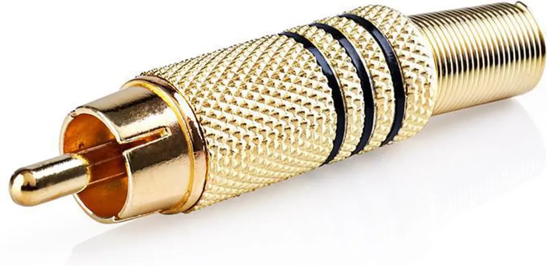Nedis RCA-Connector Recht Male Verguld - 25 Stuks