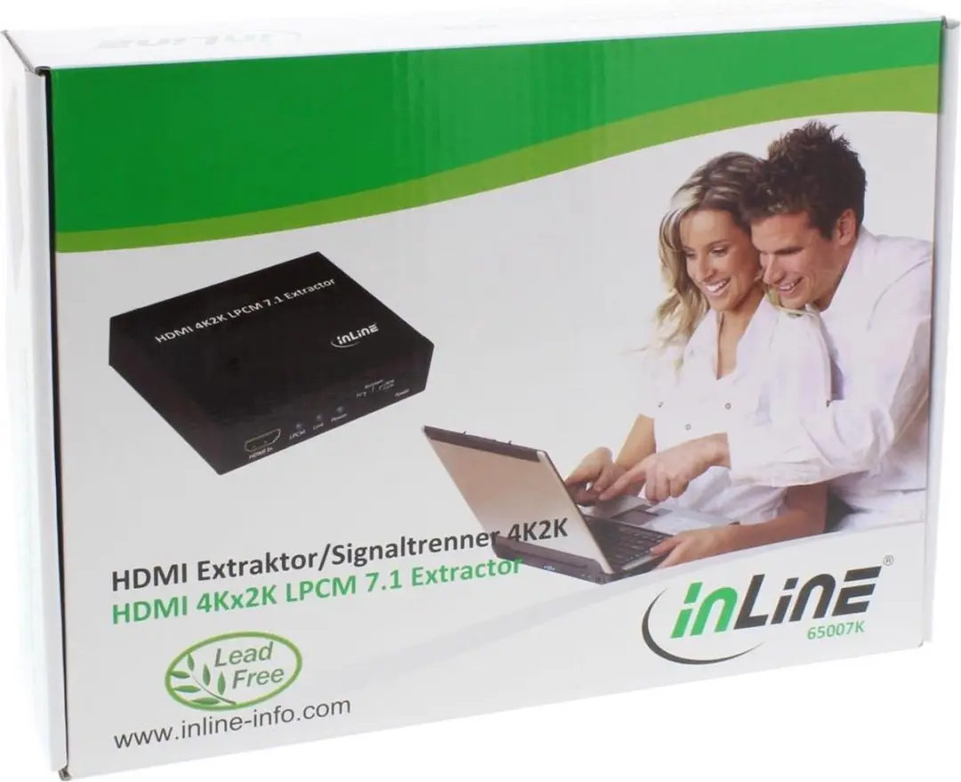 InLine INT-65007K HDMI Audio Extractor 7.1 Kanalen - Zwart